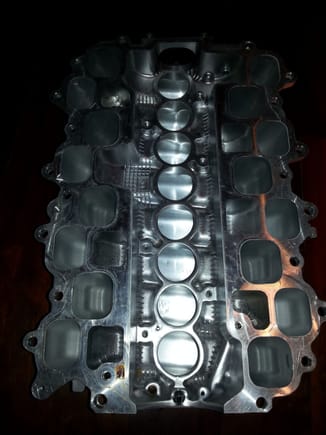Upper intake plenum with ACIS  butterfly assembly removed. 99% removal of casting flash...near mirror finish