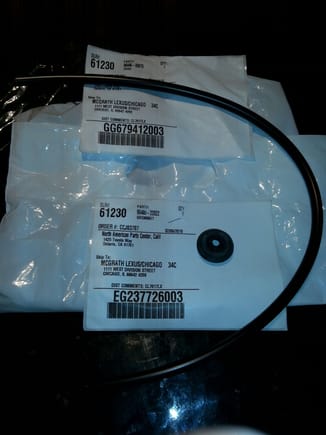 Drain hose P.N. 90446-09015 and chassis grommet P.N. 90480-22022. ( 22022 molded onto grommet)