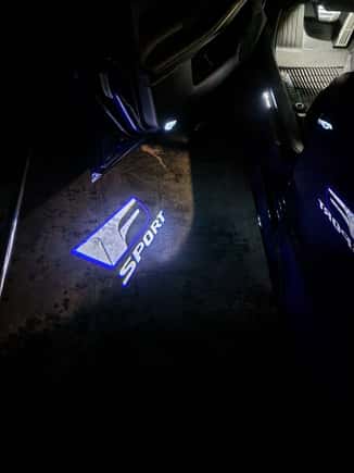 Found this puddle light at lexusacc.com goes well with the color of the car and the illuminated f sport door sills