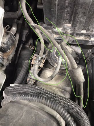 Green marks are where i sprayed carb cleaner