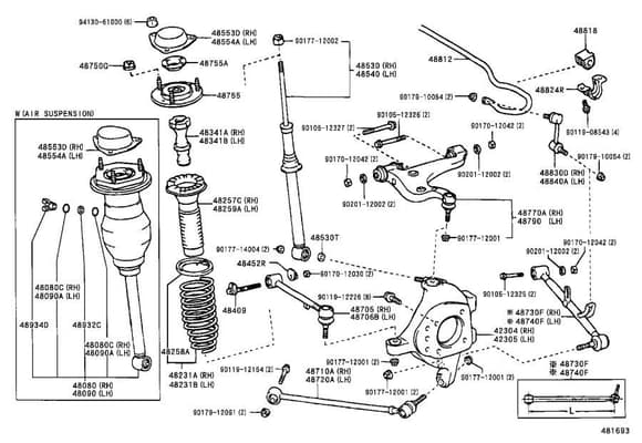 2001-2006 rear suspension depicting a secondary upper insulator or plate  between the bellows and spring