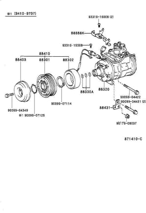 Hub Sub-Assembly for Magnetic Clutch  is item # 88403 in exploded parts diagram