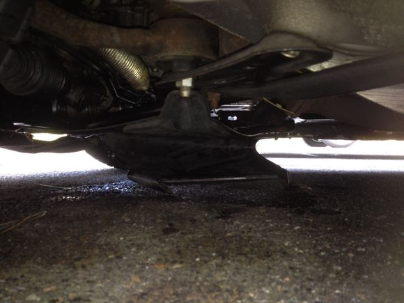 Under carriage ripped off oil spilled out- what could have done this and I didn't even feel it