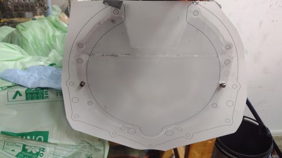 Test fit in Mylar. There was a fumble fingers moment caught with the top 4 bolt holes.. Always check first, right?
