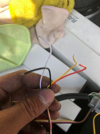 4 Wires came with the Reflector lights
White = DRL
Yellow = Signal
Red = Brake
Black = Negative