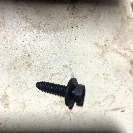 Longer factory bumper screw to secure bracket to bumper mount. M6 - 1 X 25