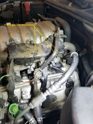 Replacing knock sensor- last line to remove before I take the top of the engine off. 