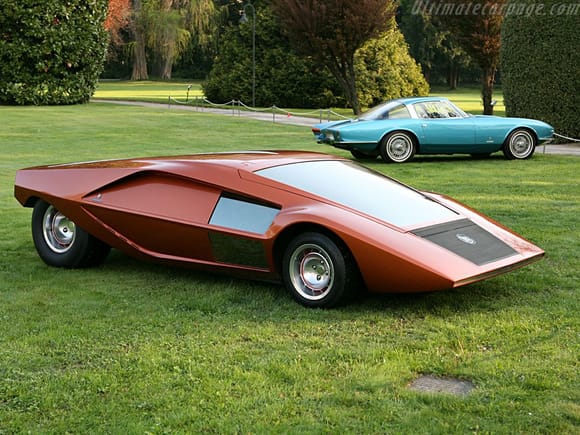 The Lancia Stratos was a design exercise that hit the '70's European auto shows like a missile strike. It was the ultimate expression of the "doorstop" design language, but was about as impractical as it was unique.