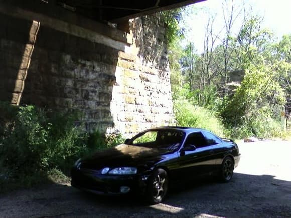 If you have ever been to the Wisconsin Dells, I took this under that railroad bridge next to the main bridge