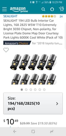 wish I had gone a bit brighter. I bought extra ones as I heard many of the cars lights use the same bulb