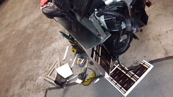 Custom duct work and relocation by Road Race Engineering. 