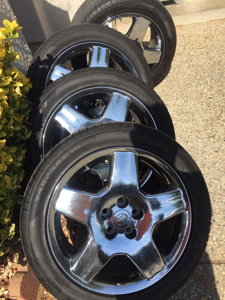 Wheels and Tires/Axles - LS 430 18-inch chrome wheels and tires - Used - 2004 to 2006 Lexus LS430 - Sacramento, CA 95752, United States