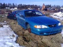 might use the blue car that i found in a pei junk yard to make my gt dream car / cobra replica