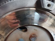 Hot spot on flywheel as well.  This higher wear spot lines up with pressure plate high wear spot.