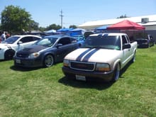 Our 06 Cobalt SS SC and our 01 GMC Sonoma at   a local car show.