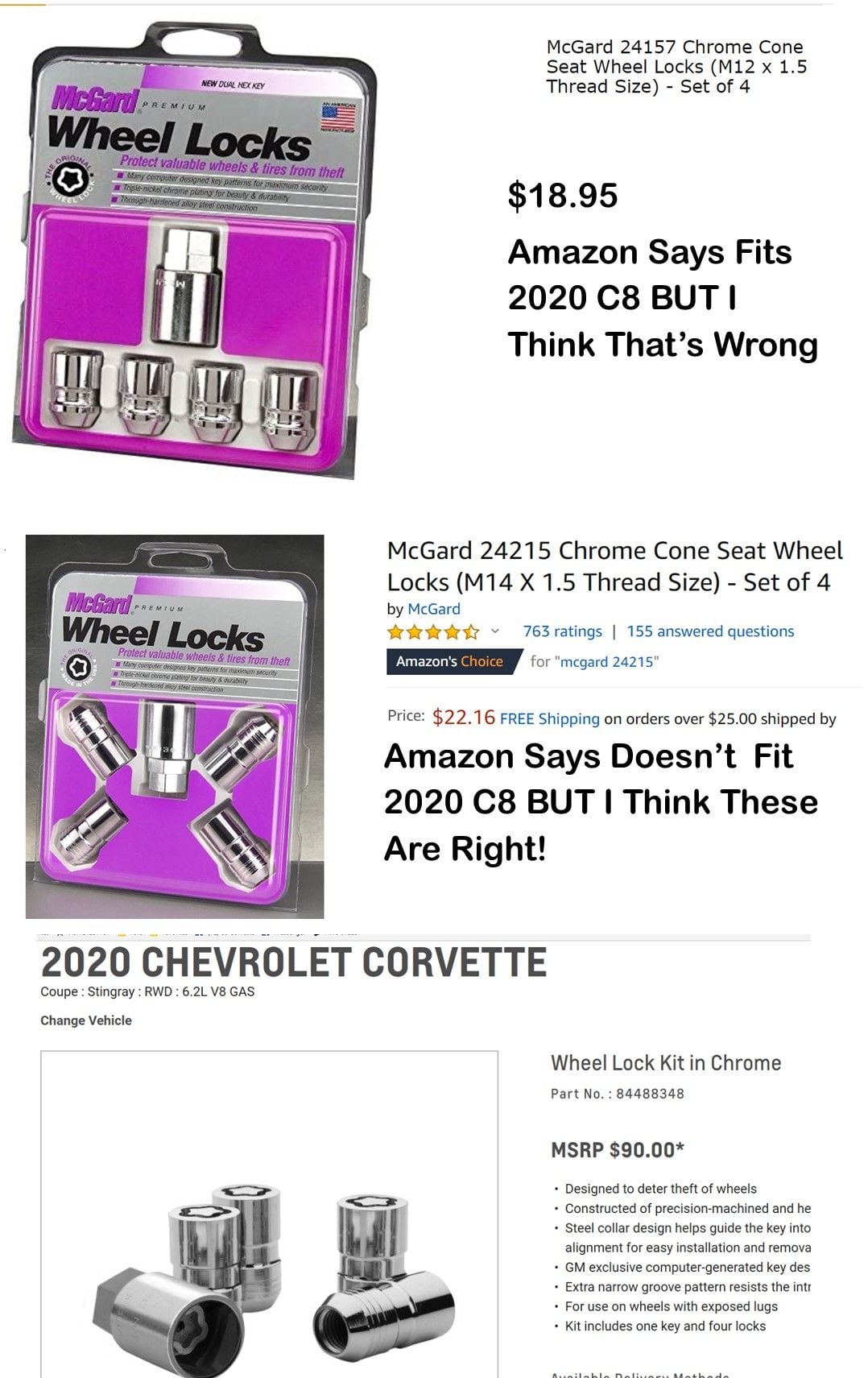 C8 Wheel Locks Corvetteforum Chevrolet Corvette Forum Discussion