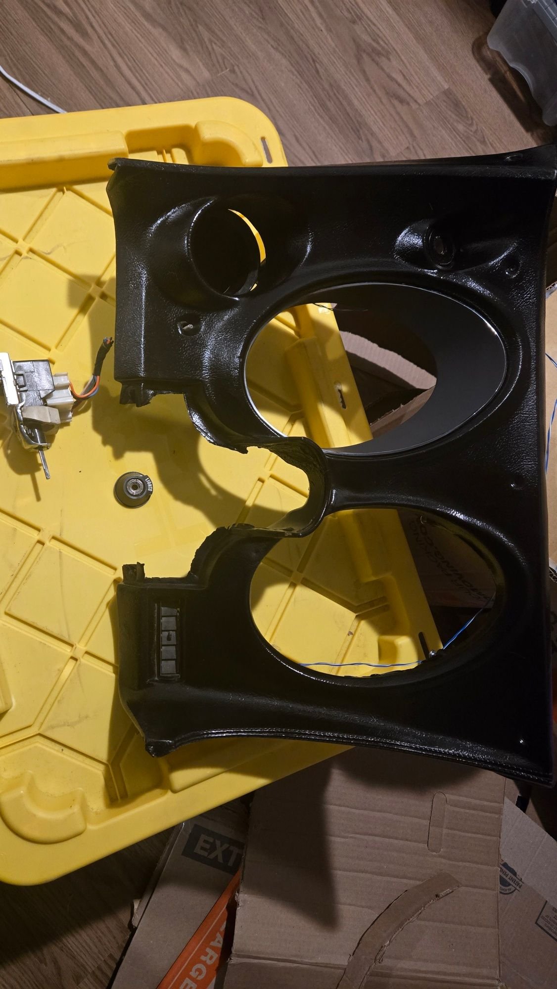 Looks like I forgot to take before pictures, yet decided to start refurbing what I can and hang it on my garage wall until it's ready to go in the vette