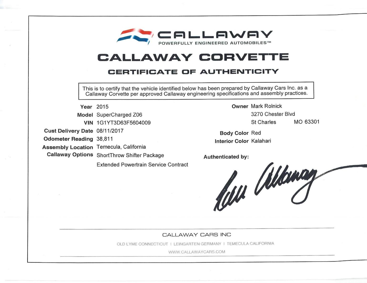 Callaway warranty CorvetteForum Chevrolet Corvette Forum Discussion