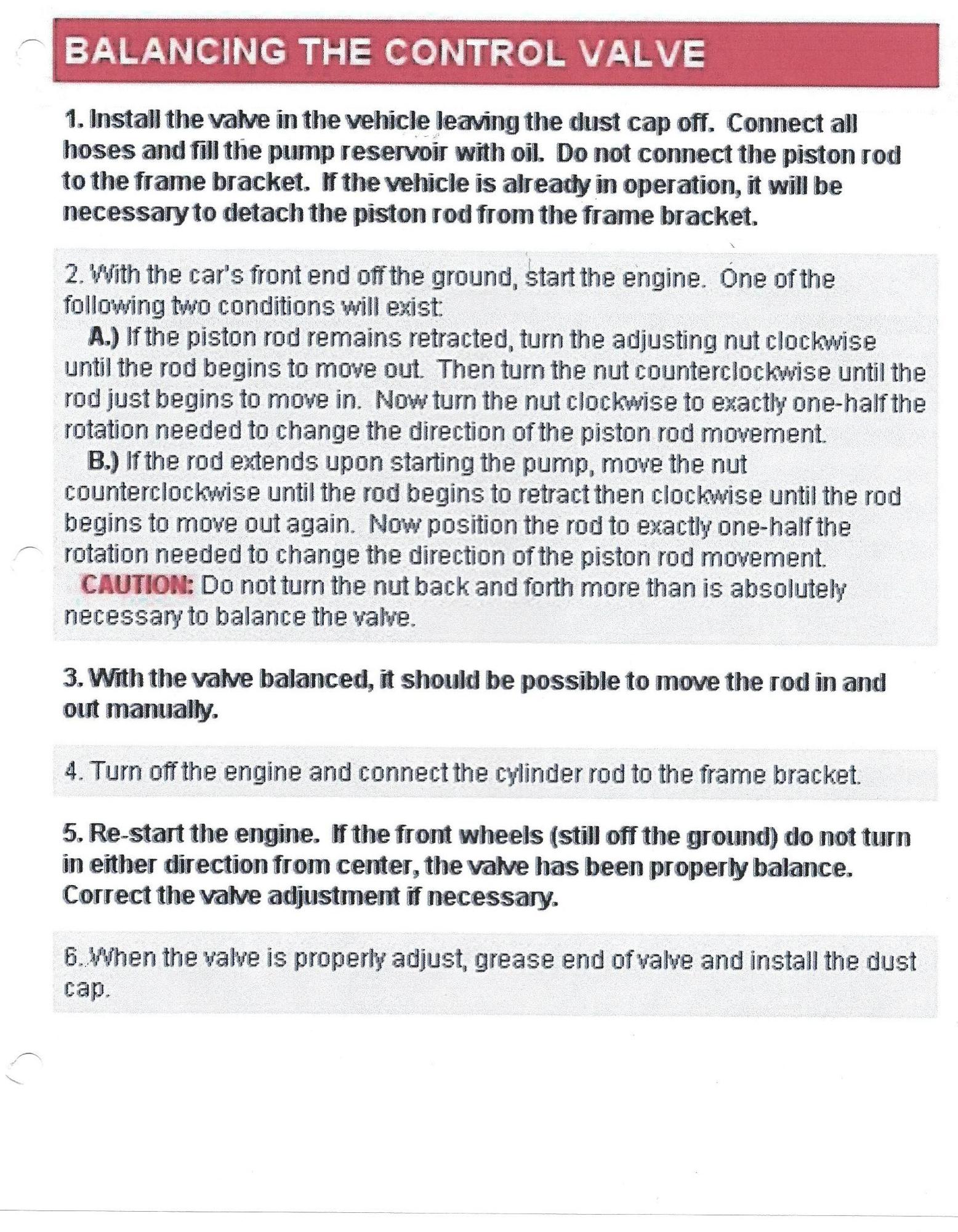 P.S. control valve adjustment screw cap stuck CorvetteForum