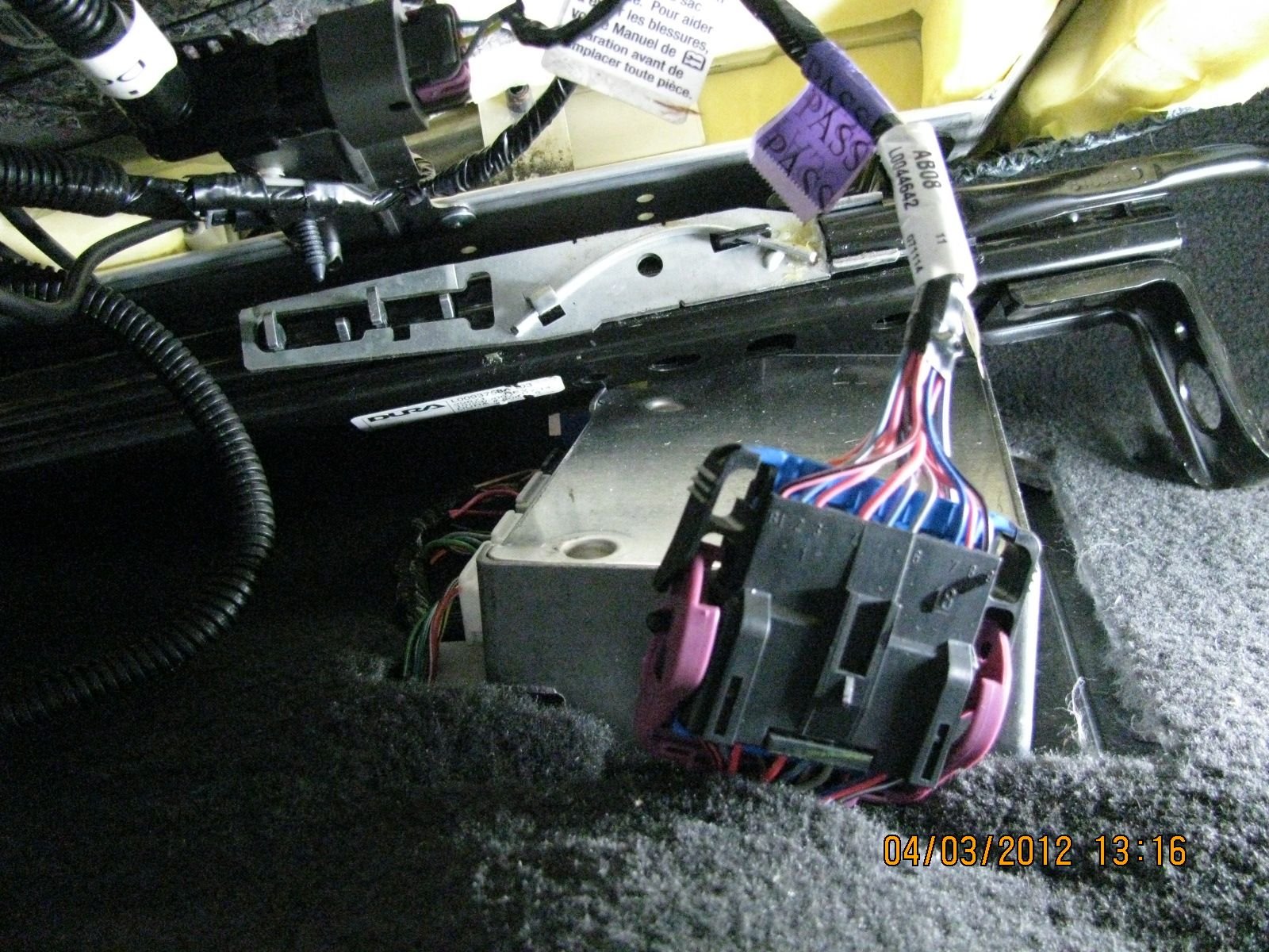 Z06 what was the option code for side bolster adjustment in seats