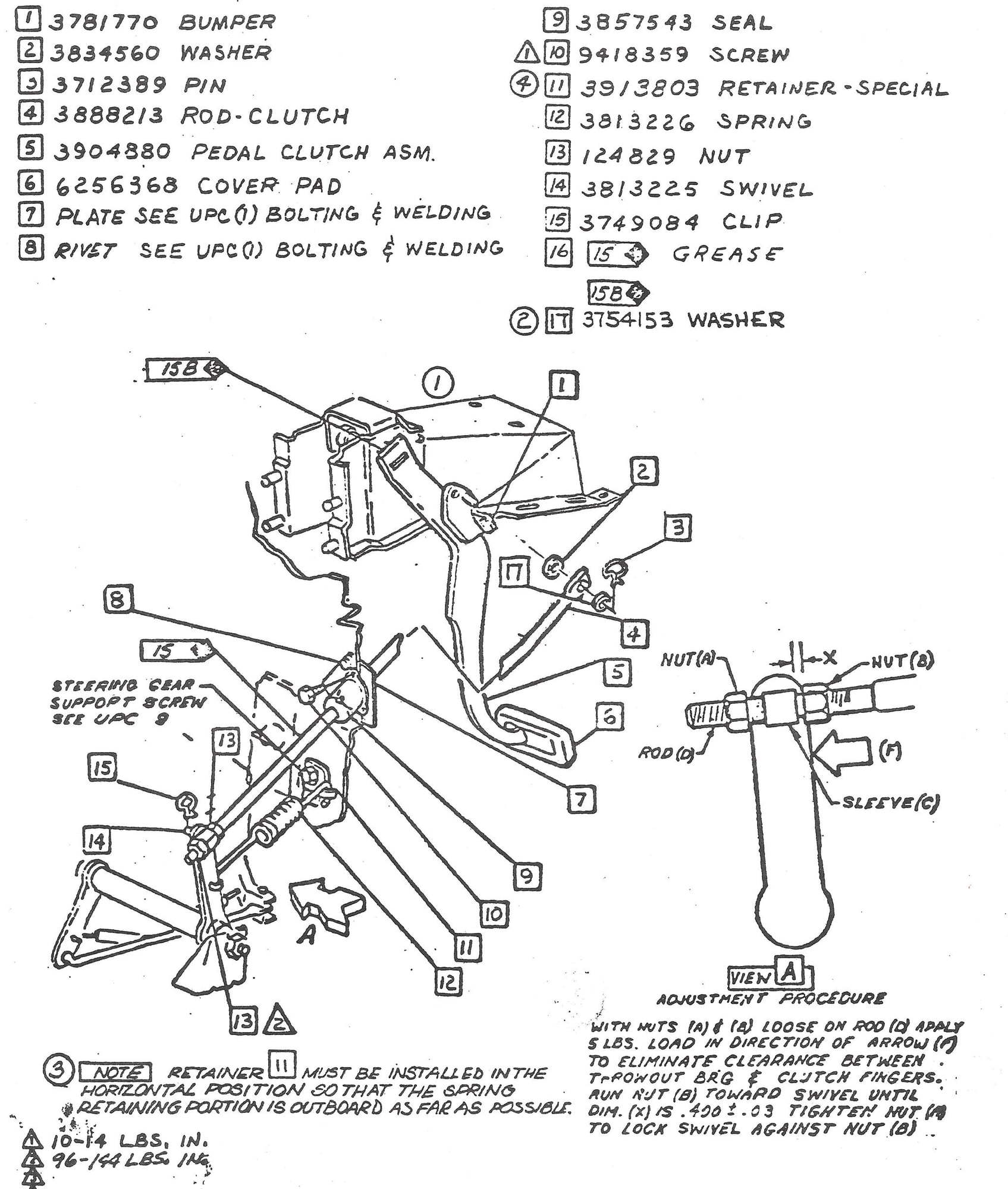 amazon 1980 corvette clutch pedal g clip
