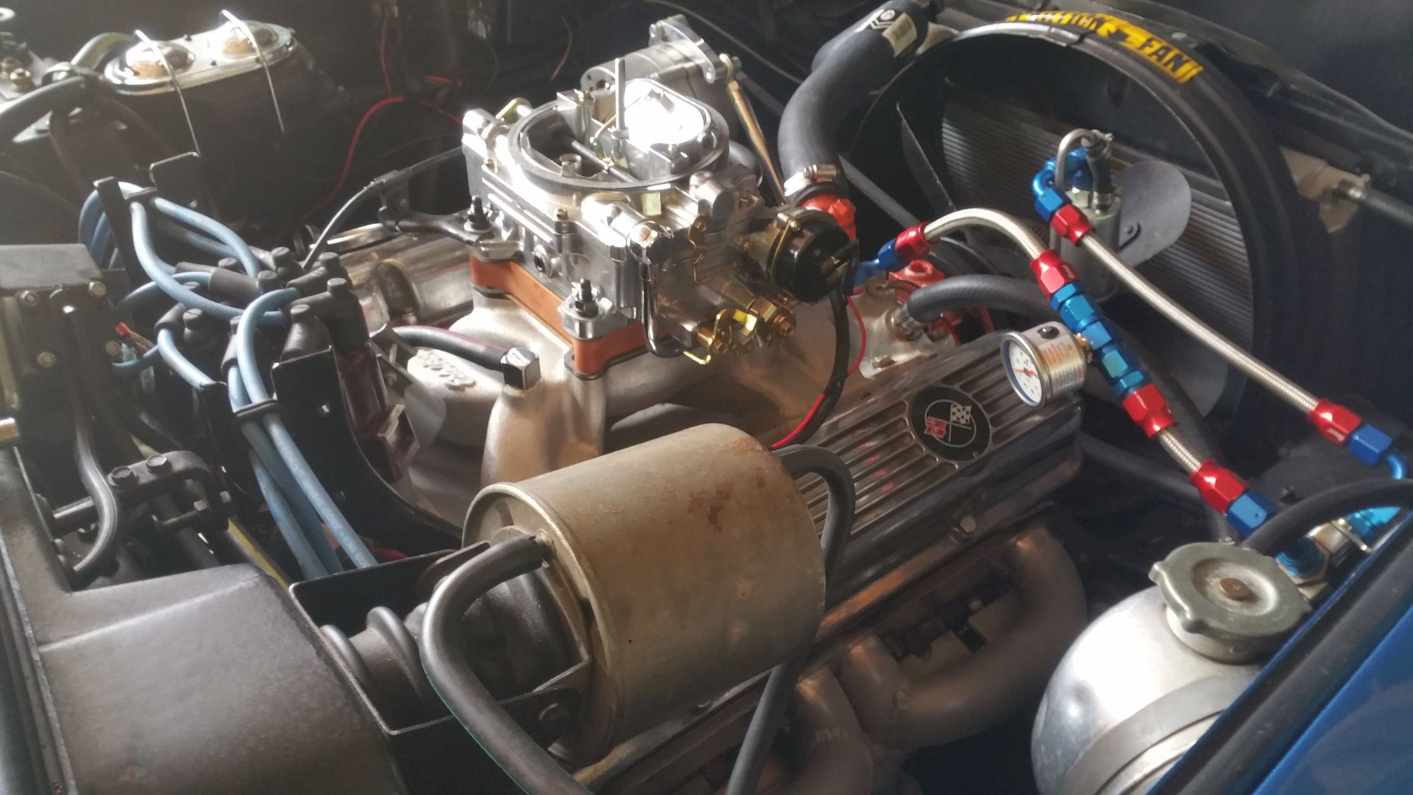 Hard fuel line routing of Edelbrock 1406 CorvetteForum Chevrolet
