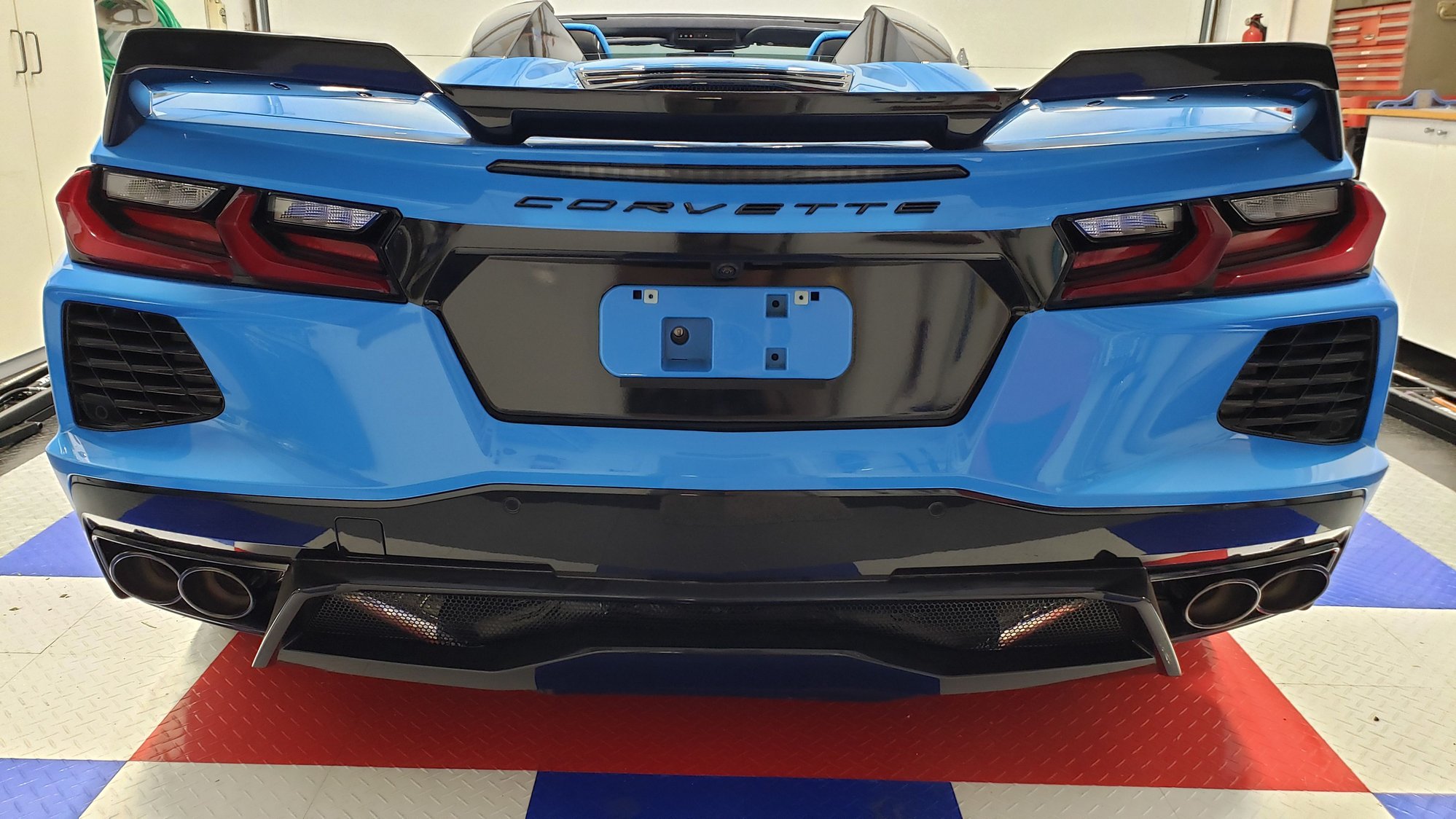 EOS Carbon Flash Z51 Style Wing Spoiler AddOn Wickers For C8 Corvette