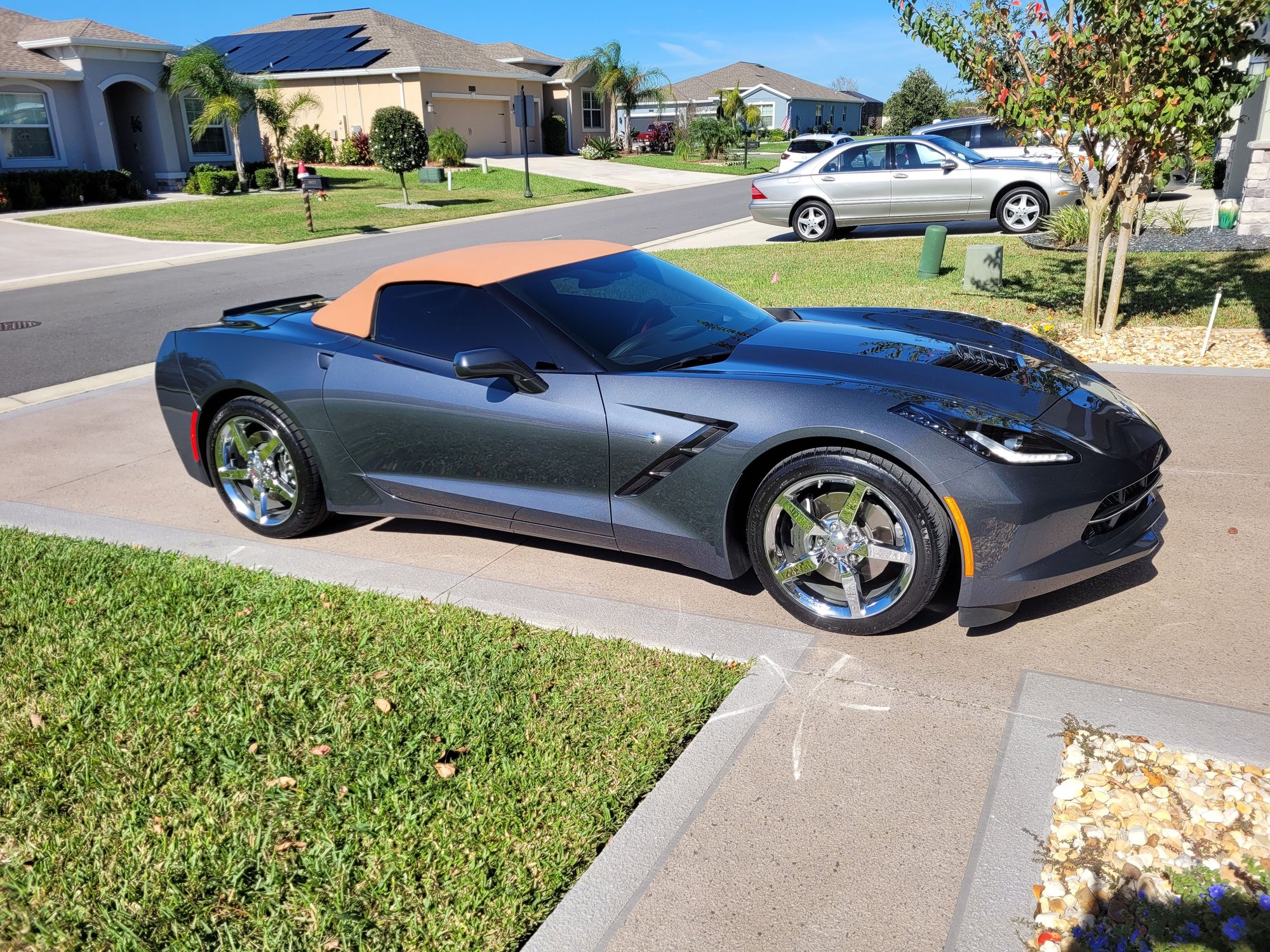 2014 Base, 6A w/paddles, Performance Exhaust, 2LT. Cyber Grey Metallic with Kalahari Top and Interior. Upgraded Radio and Nav modules to have Android Auto on screen.