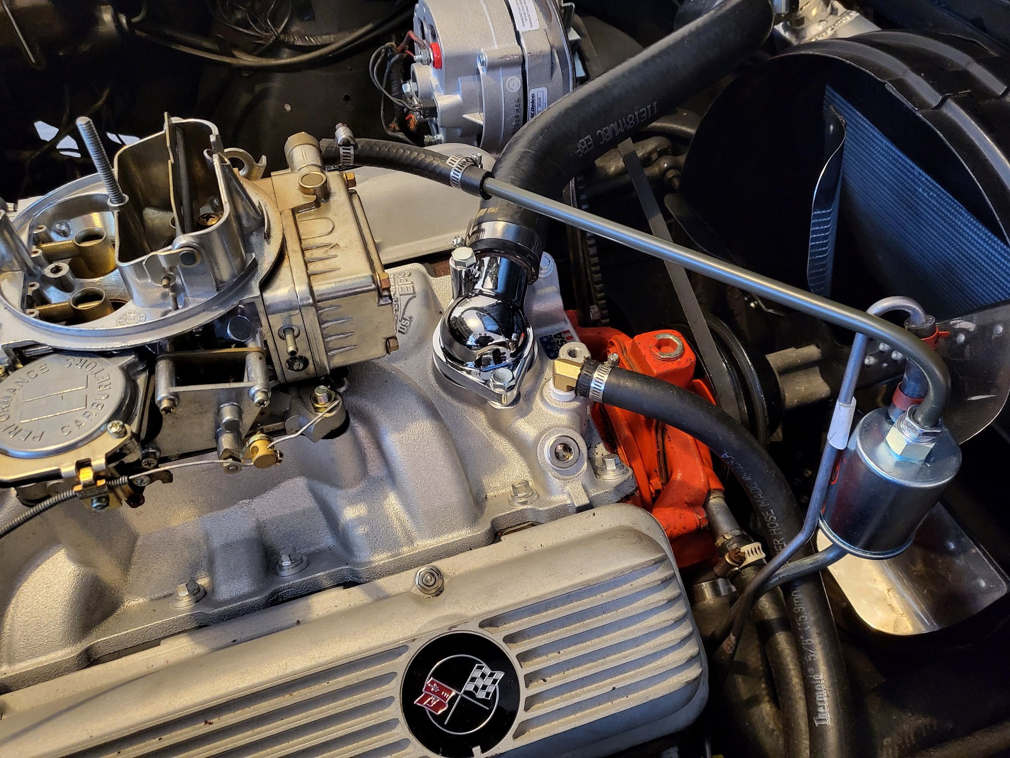 I have hood clearance and the air cleaner sits as it should.