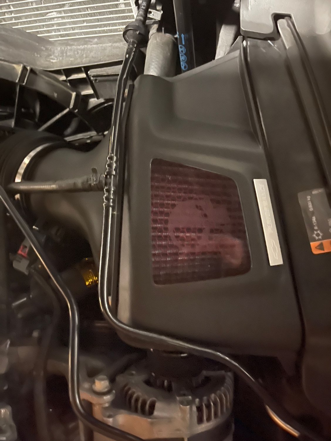 GM Performance intake on ‘16 Z06 radiator hard line options desired