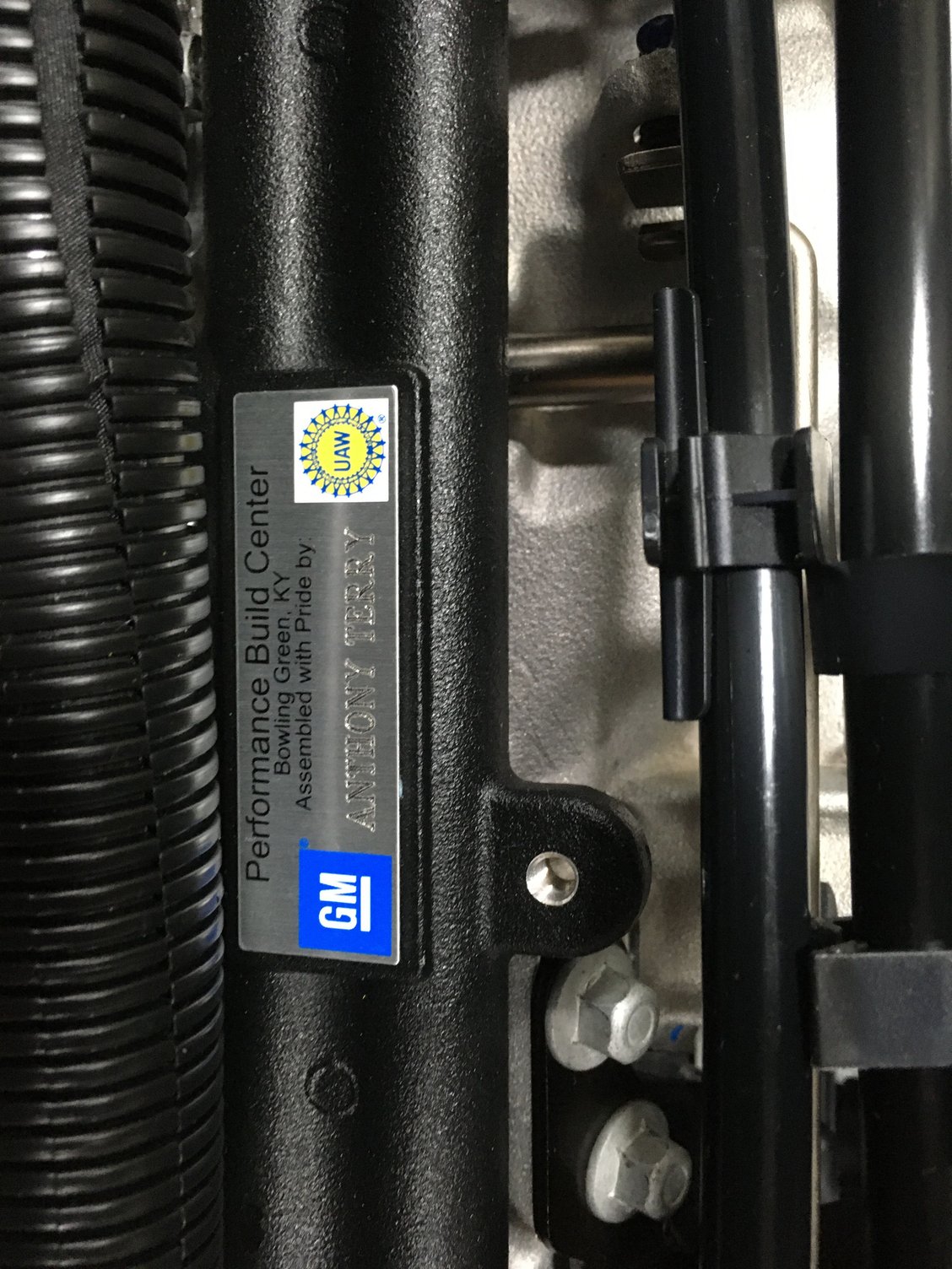 Performance build center engine builder plaque CorvetteForum