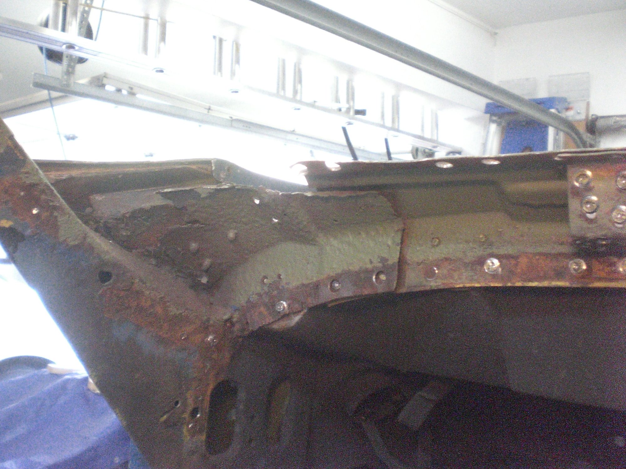 Outer corner damage shown with inner corner removed