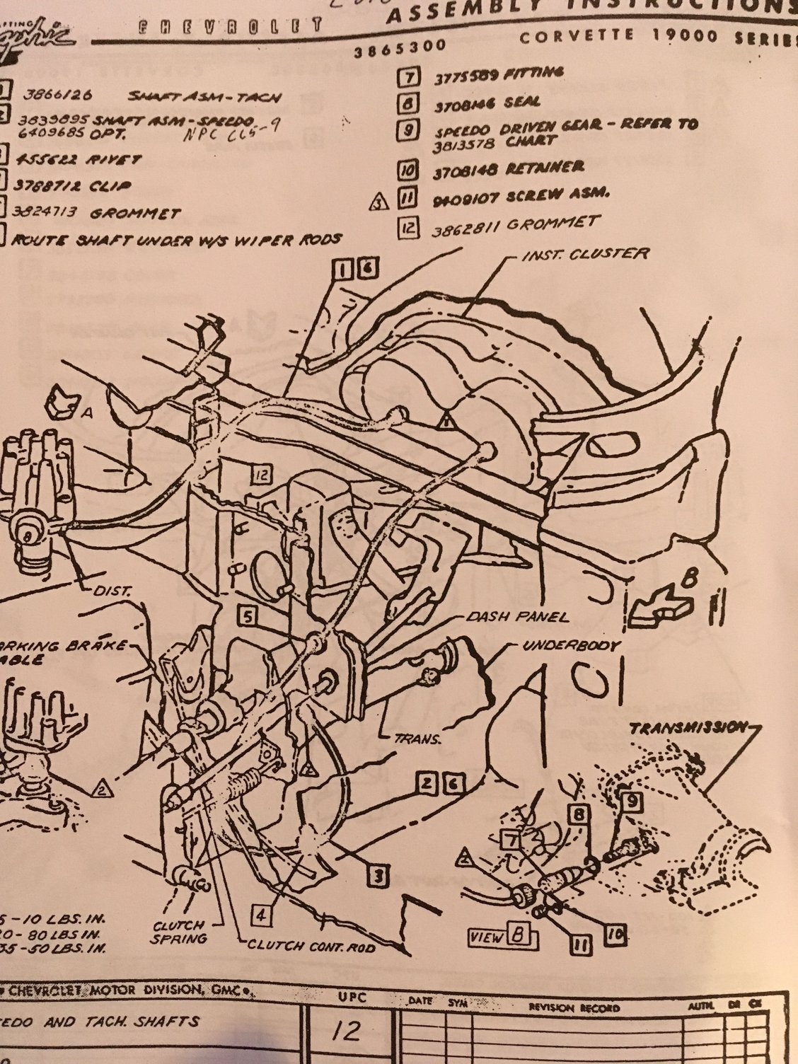 C2 65 coupe speedometer cable routing? CorvetteForum Chevrolet
