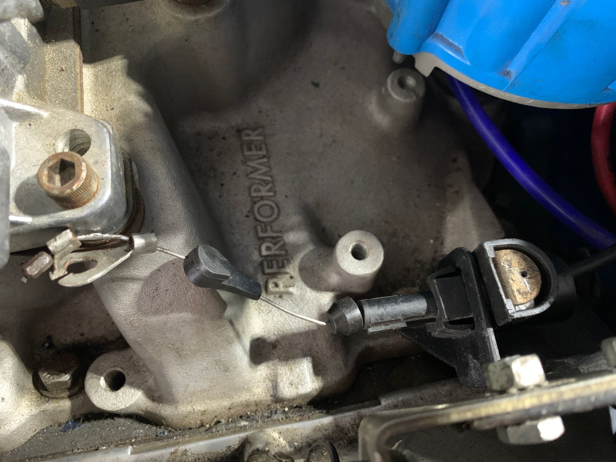 200R4 TV Cable Bracket for Edelbrock Performer CorvetteForum