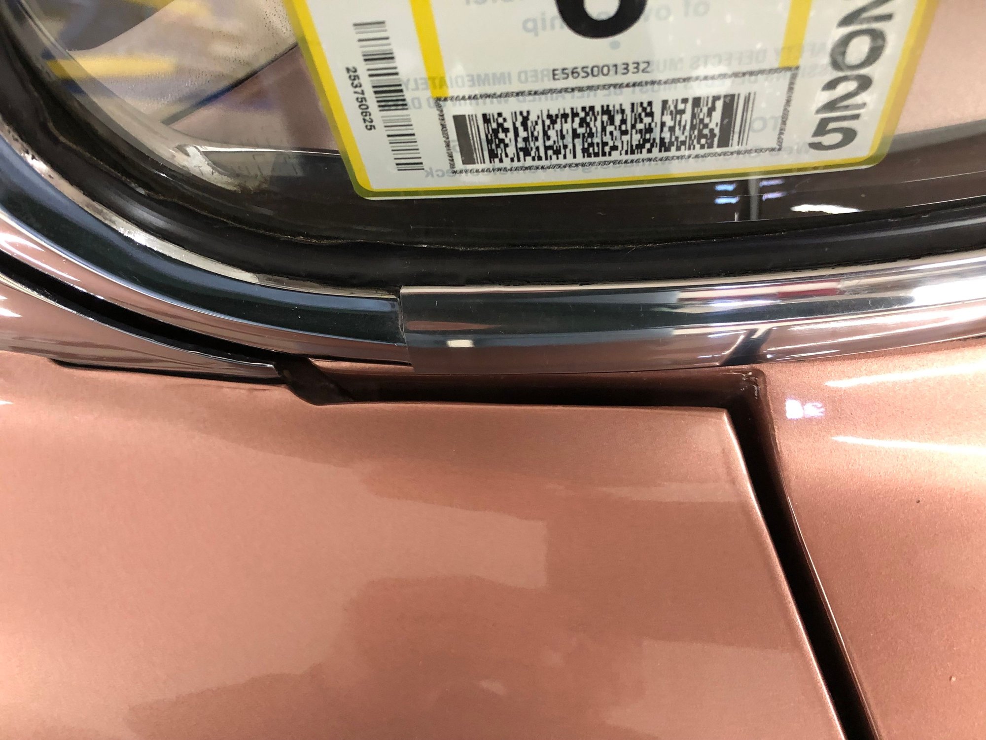 Passengers side door gap