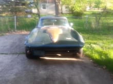 A face anyone can love. My first vette 1966 coupe. 4 speed side pipes