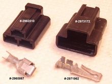 The two terminals on the bottom of this picture are the ones you want.