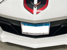 Plate installed on car