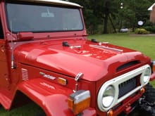 The red FJ 40 has a 1991 L98 tuned port injected 5.7 liter engine
