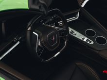Dark atmosphere interior with natural trim