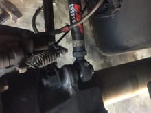 See orientation of the bolt for the torque arm.