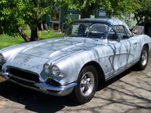 My 62 Corvette in driveway. HT on