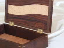 Imbuia and rosewood box