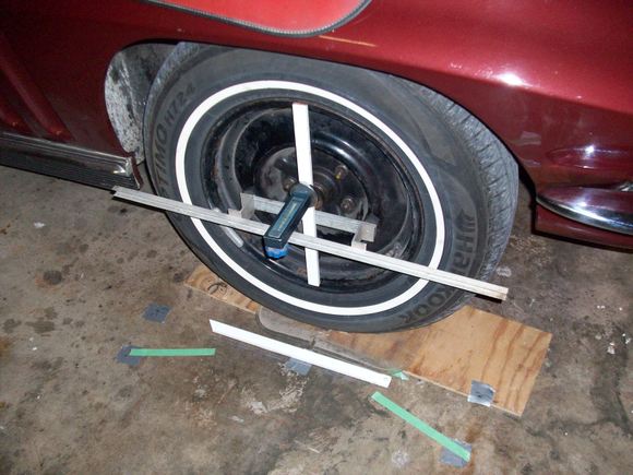 Homemade jig for camber and toe-in
