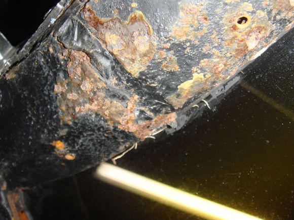 Once Interior dissasembled - drivers WS pillar from below