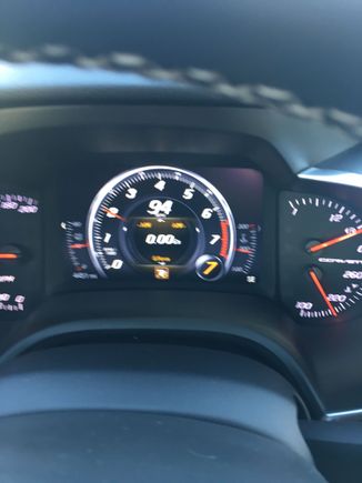 You guys made me curious, sorry about the blurry pic. Used 7th gear for the first time today 