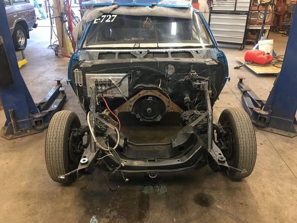 There are too many hand made parts on most builds to count. I made the mid plate, cut out the front main cross member to clear the dry sump pan, and plated/boxed it with sheet metal. Built the roll cage and relay panel on the firewall 