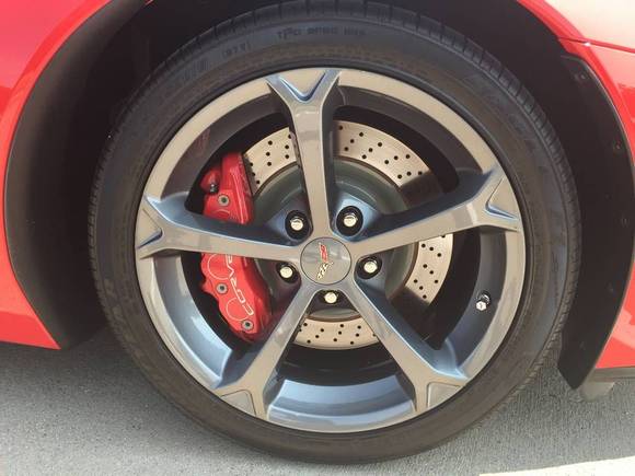 These were silver and we powder coated them red, :)