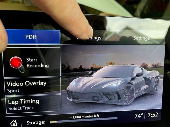 select Recordings at the top