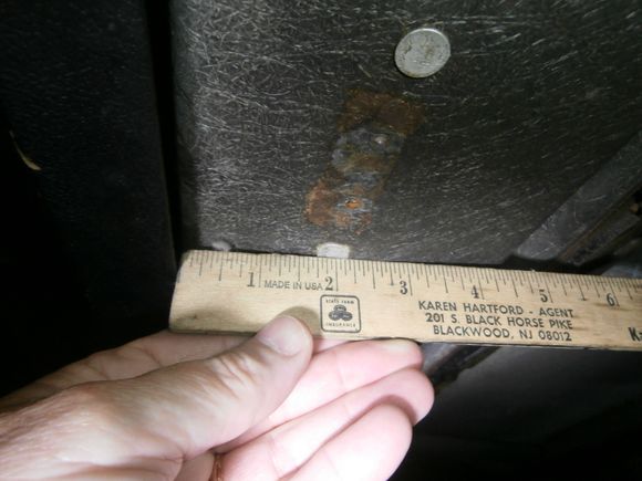 2" from front moulding